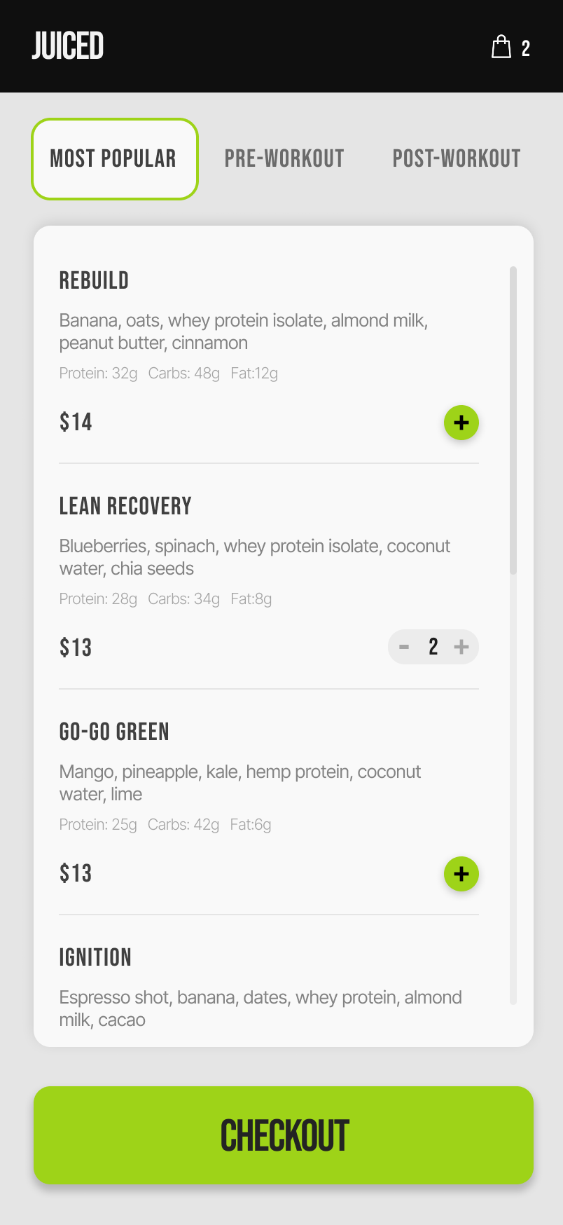 Menu Overview