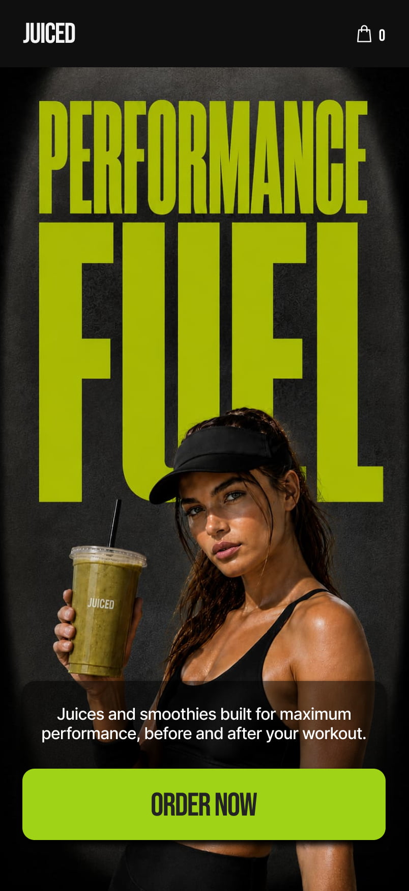 JUICED - Landing Page - Mobile